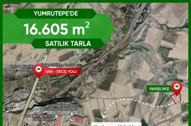 YUMRUTEPE’DE 16605 m² Satılık Tarla