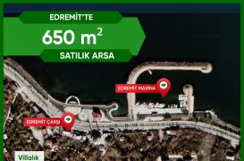 EDREMİT MERKEZ’DE 650 m2 Villa Ruhsatlı Köşe Parsel