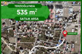 TERZİOĞLU’NDA  5 Kata İmarlı 535m² Satılık Arsa