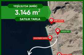 AMİK’TE ( YEŞİLSU ) 3.146 m² YATIRIMLIK TARLA